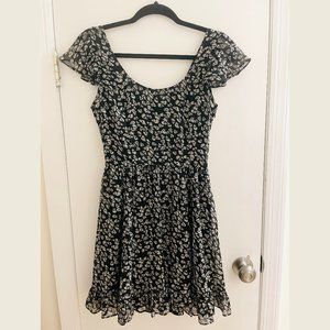 Skulls Fit and Flare Mini Dress by Royal Bones, S